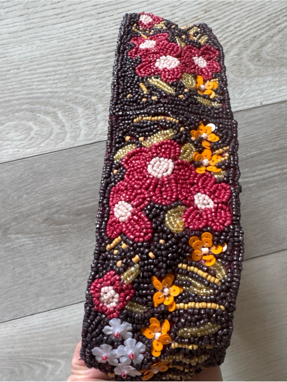 New Release Sol & Mer Red Fall Floral Flowers Beaded Shoulder Bag Viral TikTok 🍁 - Picture 3 of 6